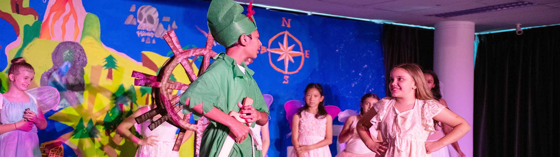 Primary Students performing "Peterpan" Musical Drama