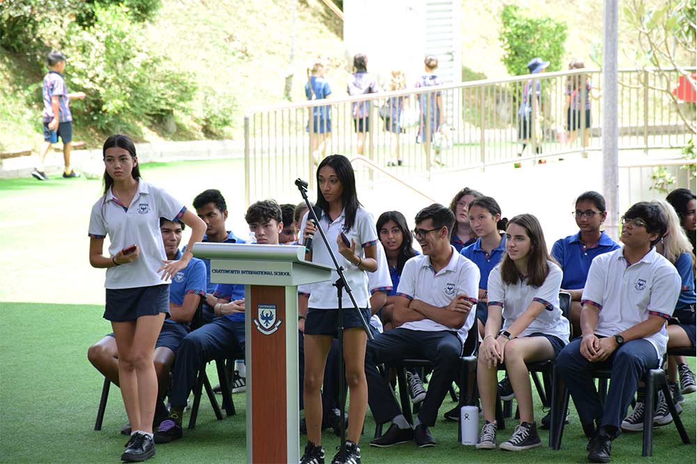 Secondary students at Chatsworth International School run for executive positions at Student Council
