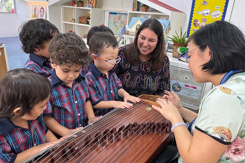 Early years students inquire into their hearing senses through music