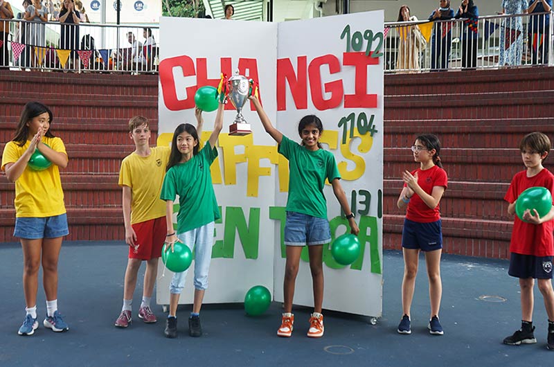 Within Chatsworth International School, all students and teaching staff are divided into three Houses: Changi, Sentosa and Raffles.