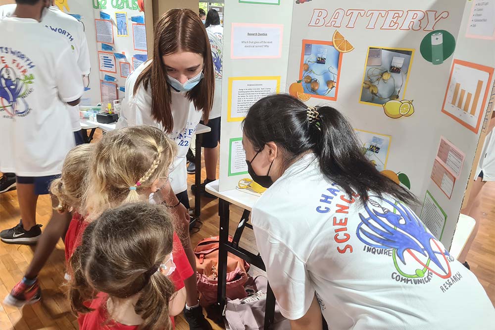 Secondary students at Chatsworth International School showcase their projects at the annual Science Fair
